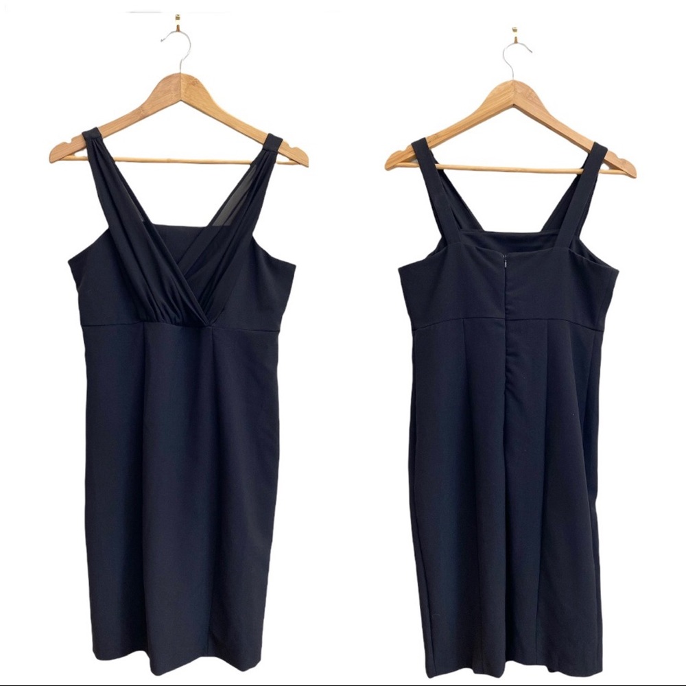 Little Black Dress With Sheer Band Straps
